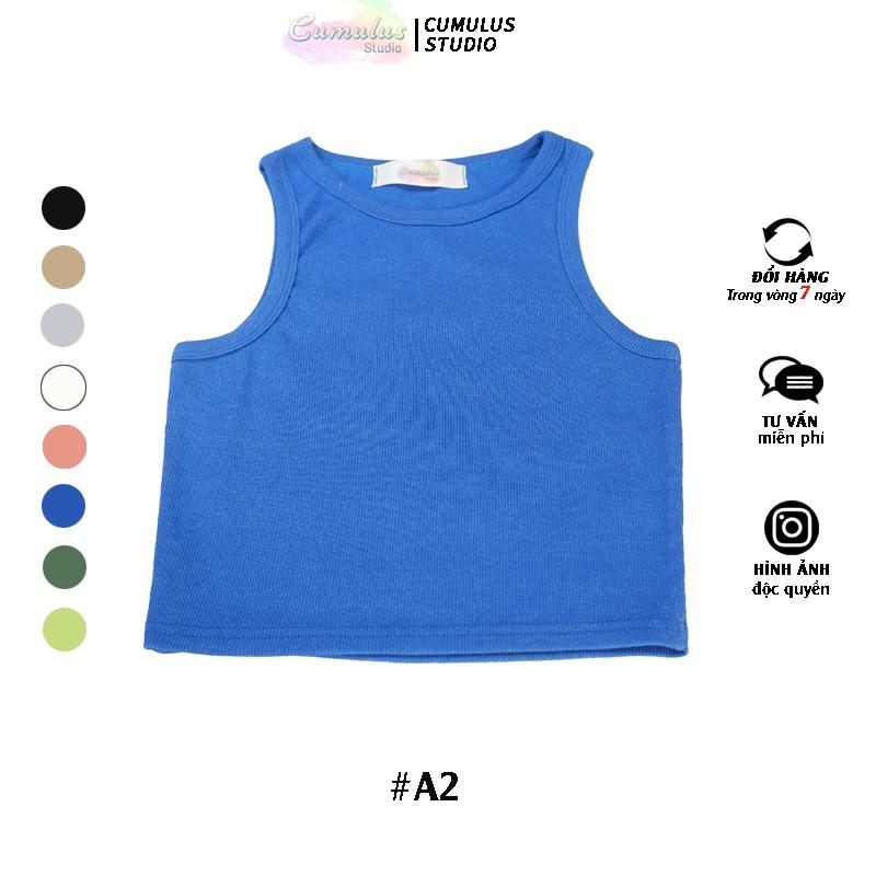 Áo croptop sát nách basic Cumulus chất thun gân A02