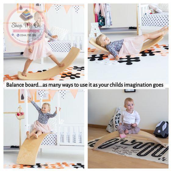 Ván bập bênh Montessori - Ván Cong Rocker Board Cho bé