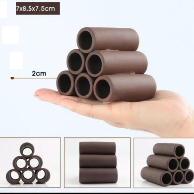 BỘ 6 ỐNG SỨ TRANG TRÍ BỂ CÁ- THỦY SINH