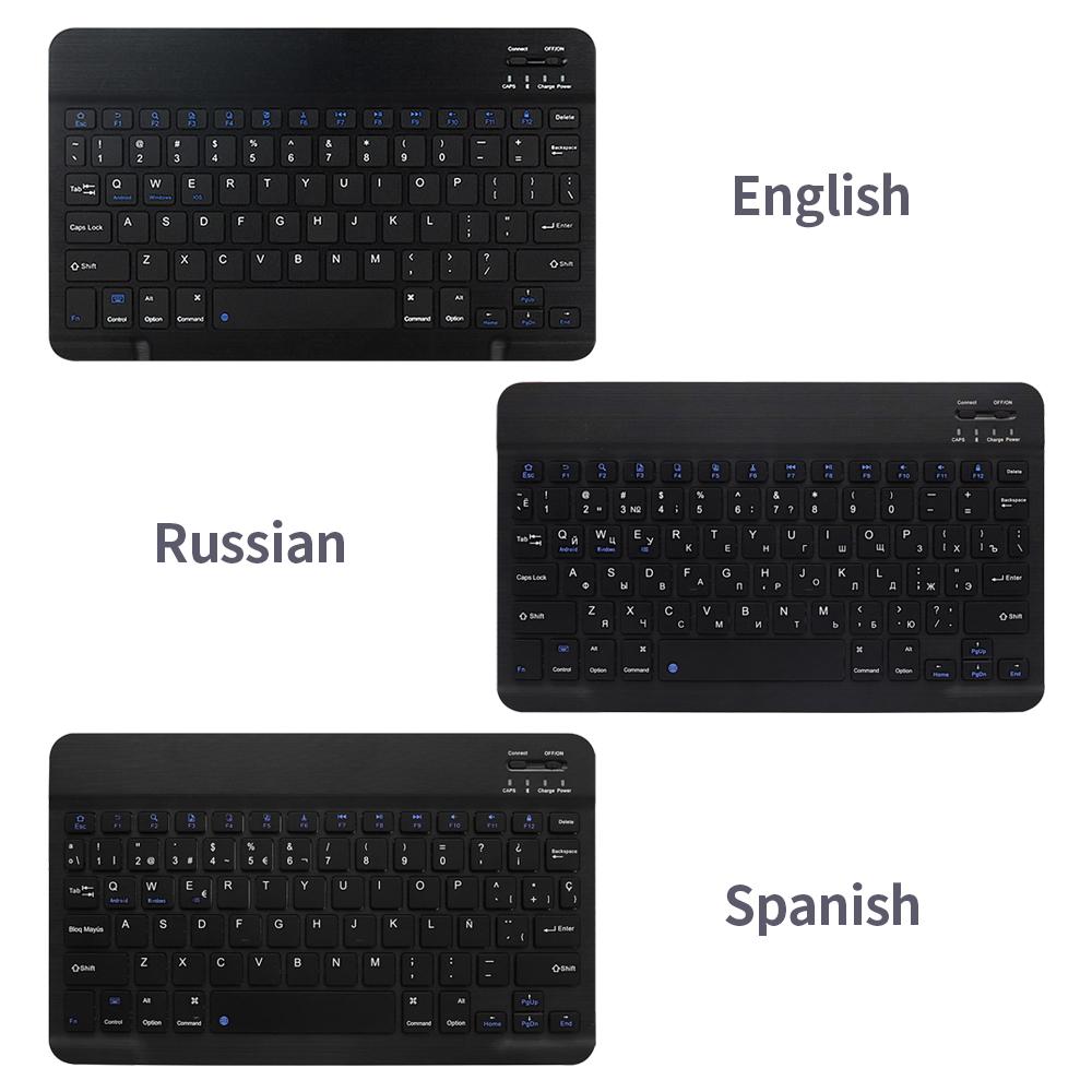 Bàn phím không dây BT siêu mỏng có thể sạc lại,3 hệ thống phổ thông