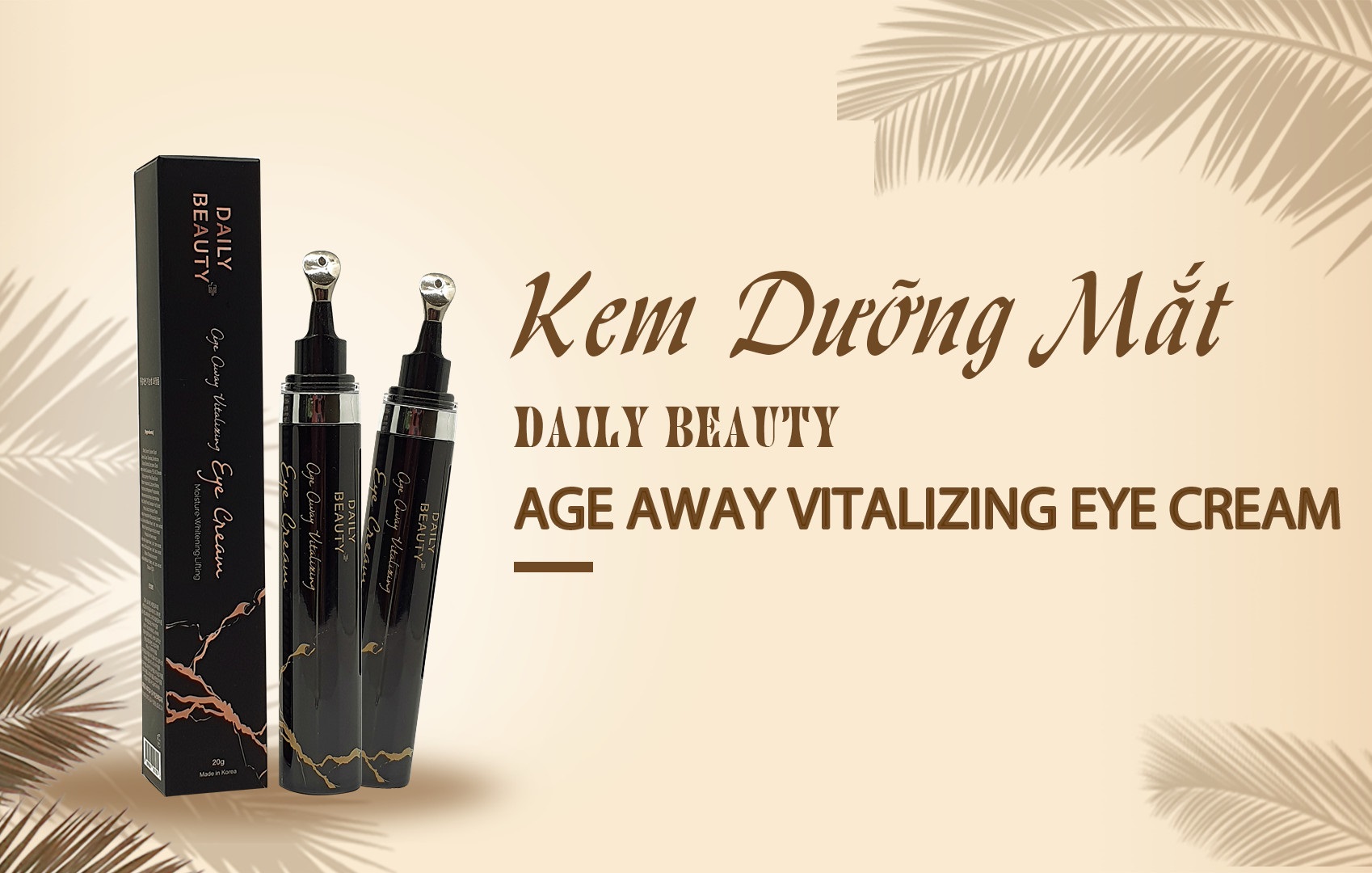 Combo 3 hộp Kem dưỡng mắt Daily Beauty Age Away Vitalizing Eye Cream sản phẩm nhập khẩu chính ngạch Hàn Quốc