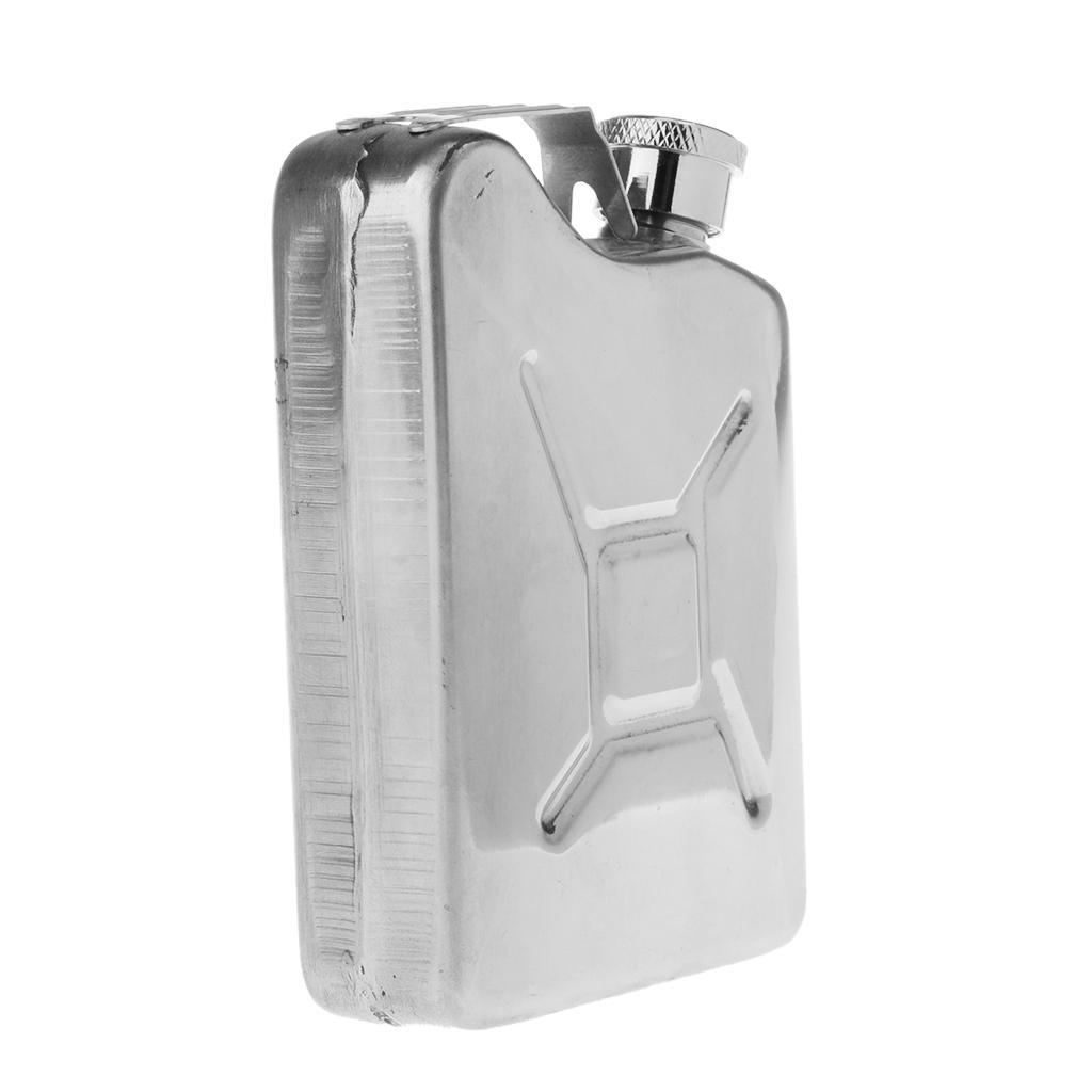 5oz Stainless Steel Liquor Hip Flask Oil Can Screw  for Home Wild Silver