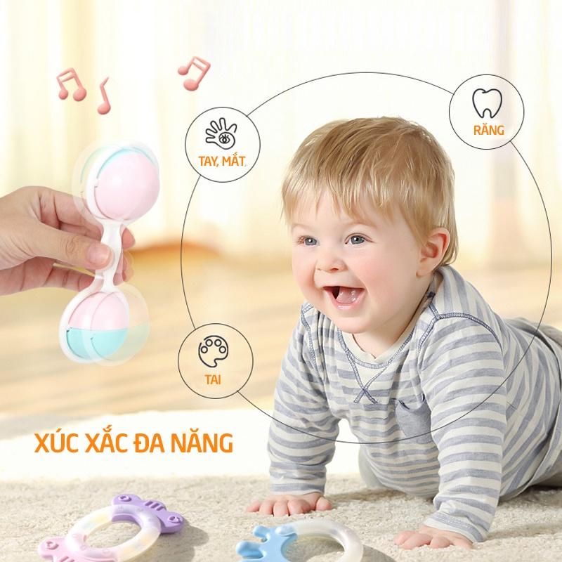 Đồ chơi xúc xắc gặm nướu 2 in 1 cho bé( hộp 8 món)