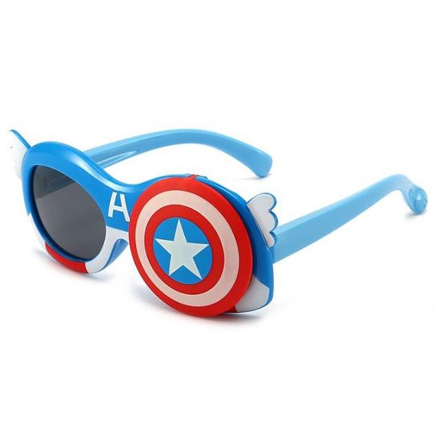 Mắt kính gọng dẻo chống UV siêu nhân captain american đội trưởng Mỹ cool ngầu