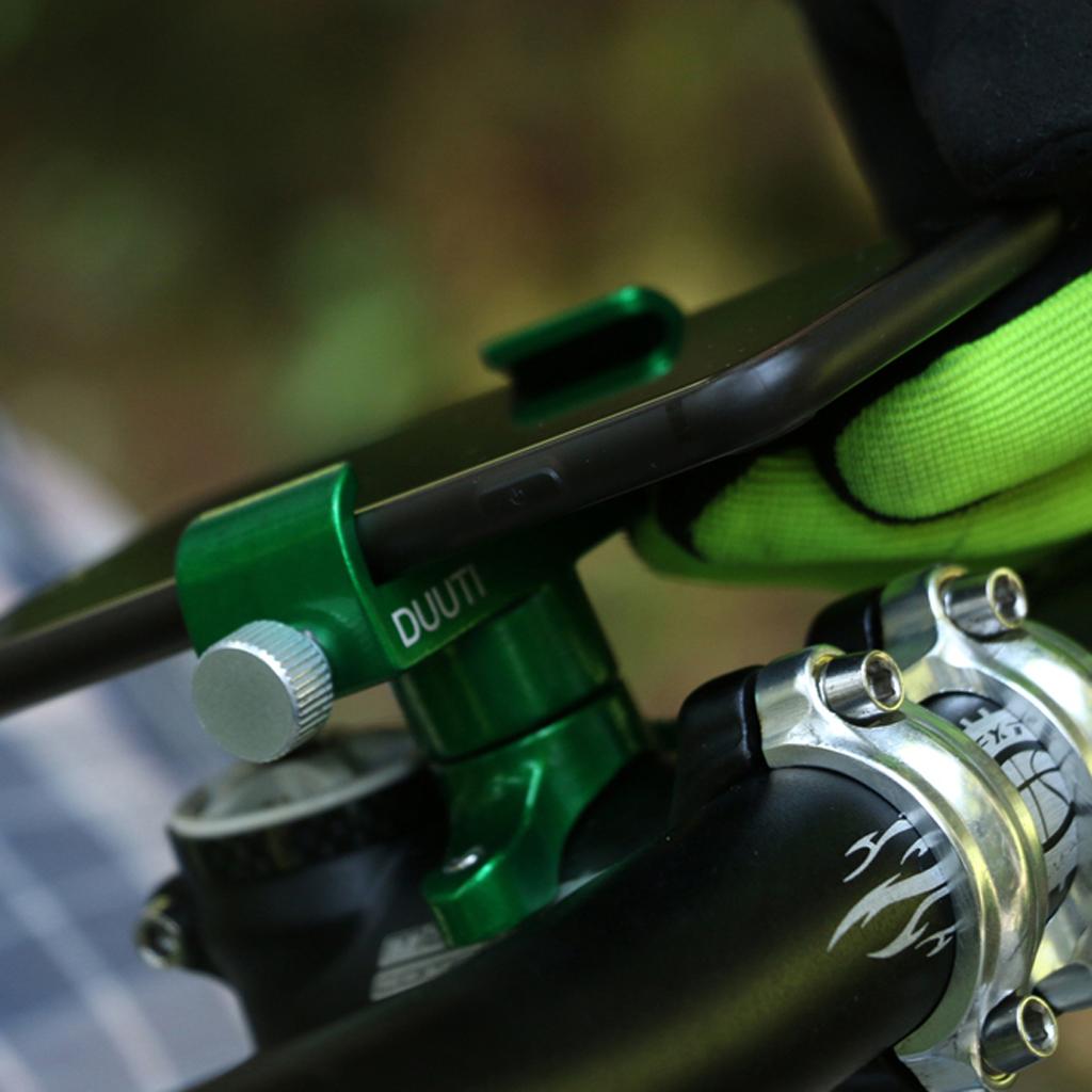 Aluminum Alloy Bike Bicycle Phone Holder Cycling Handlebar Stem Mount Black