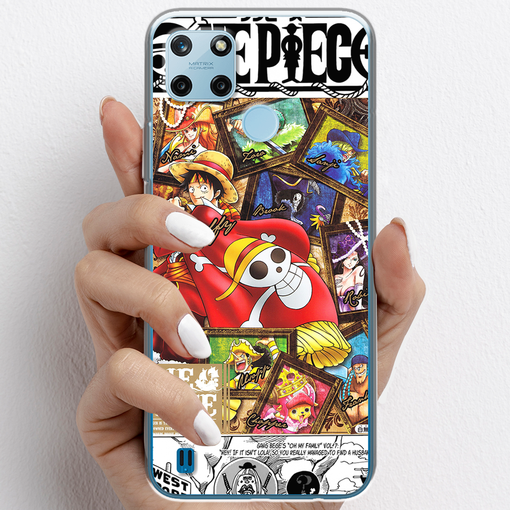 Ốp lưng cho Realme C25Y nhựa TPU mẫu One Piece cờ đỏ