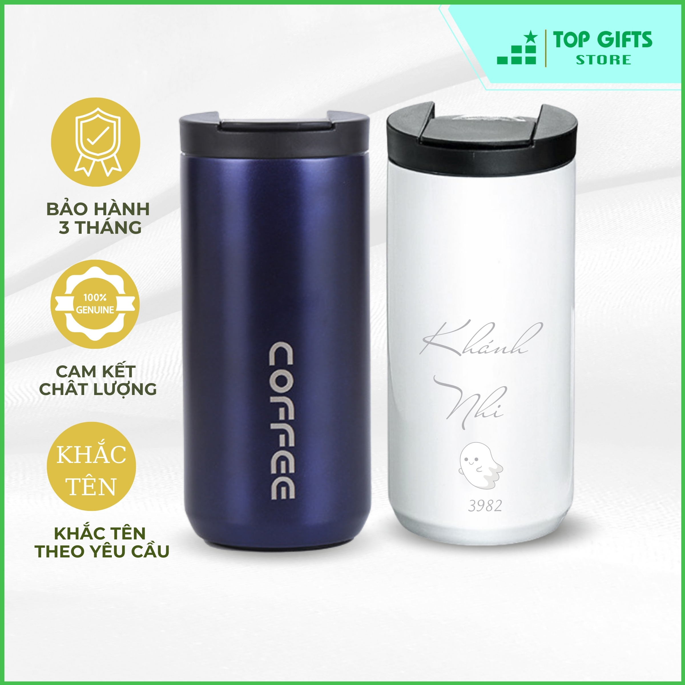 Ly Giữ Nhiệt Khắc Tên LGN032 400ml - 3 màu