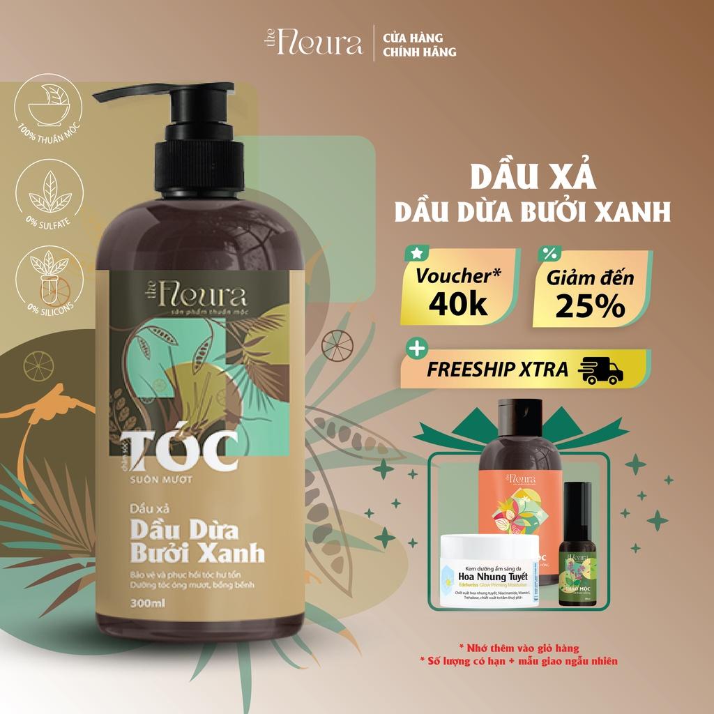 Dầu Xả Mượt Tóc Thảo Mộc The FLEURA Kem Xả Tóc Phục Hồi Tóc Hư Tổn Dầu Xả Dầu Dừa Bưởi Xanh