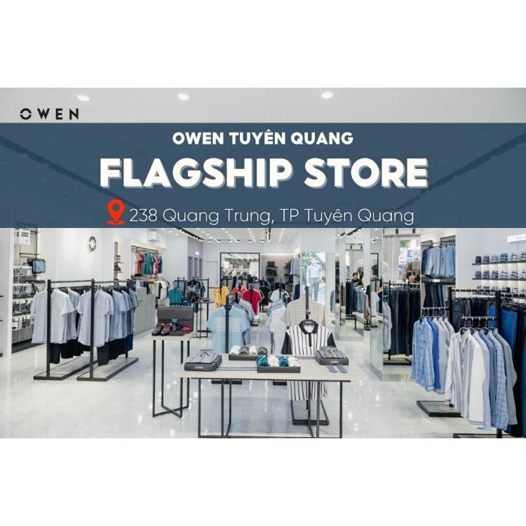 Quần short nam owen màu xanh melange SS231417