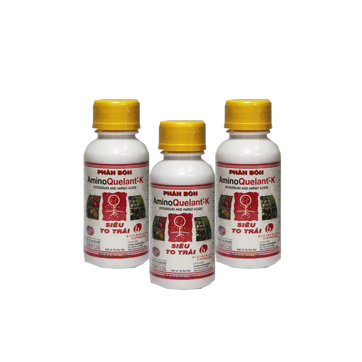 Combo 3 chai Phân bón Amino Quelant-K giúp bông lớn, màu đẹp, trái ngọt - Phân bón chuyên dùng hoa lan, hoa hồng, bonsai, cây ăn trái