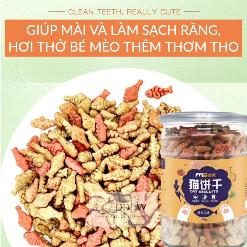 Bánh Thưởng MASTI Cho Mèo Gói Lẻ 50g/ Hộp 200g - Bánh Quy Cá Cho Mèo