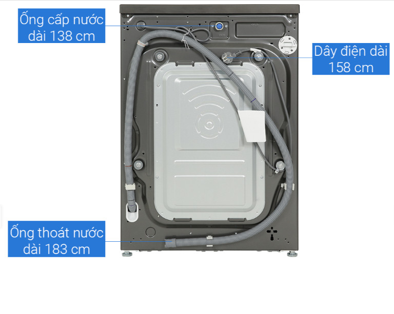 Máy giặt sấy LG AI DD Inverter giặt 14 kg - sấy 8 kg FV1414H3BA - Hàng chính hãng - Chỉ giao Hà Nội