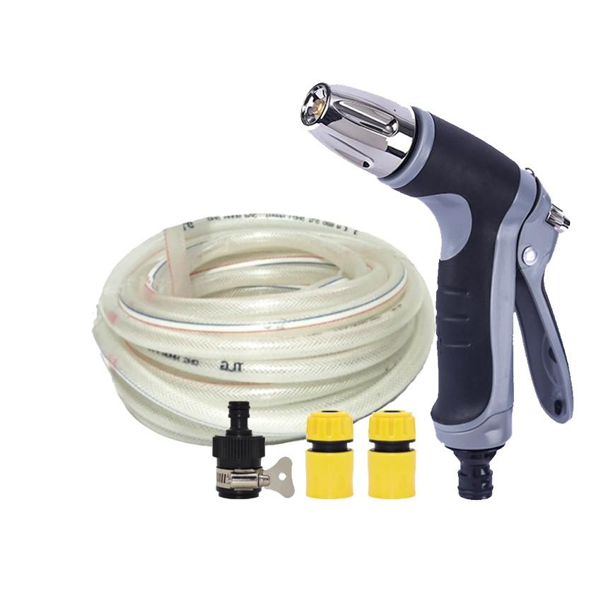 Bộ dây và vòi xịt rửa xe tưới cây tăng áp 7-10m  206817