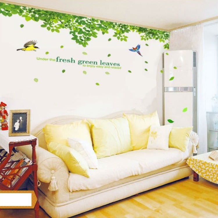 Decal Dán Tường Trang Trí Giàn Cây Bóng Mát