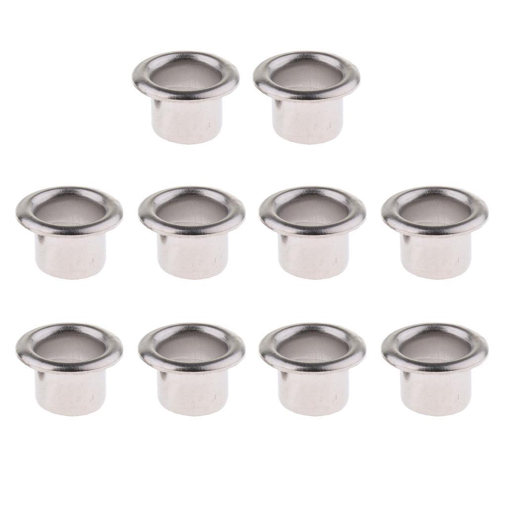 10 Pieces Metal Drum Air Vents Great Parts for Drum Set Kit General-Purpose Silver Color