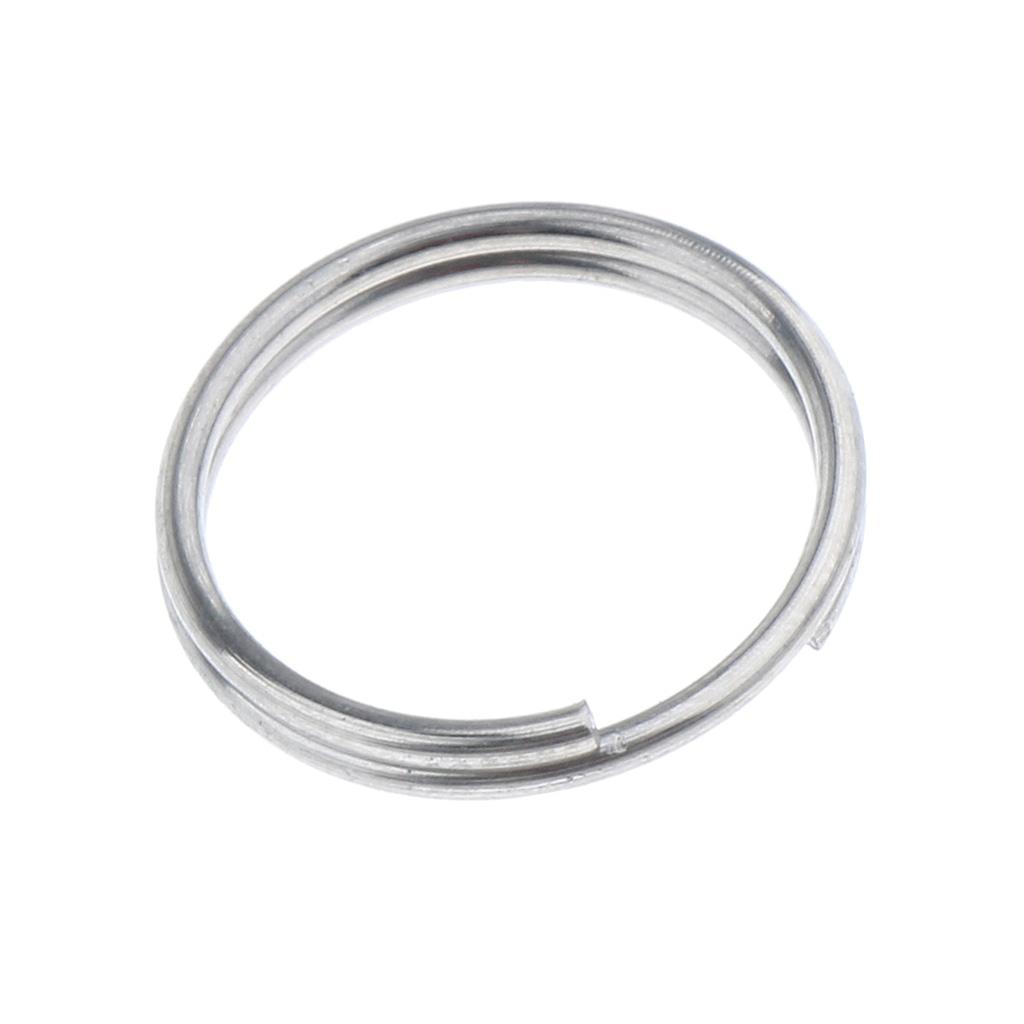 5pcs Titanium Keychain Split Ring Keyring Holder Hanging Loop