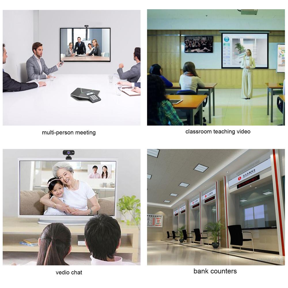 HXSJ S50 HD Webcam Desktop Laptop Web Camera 720P Web Cam CMOS Sensor with Built-in Microphone for Video Calling