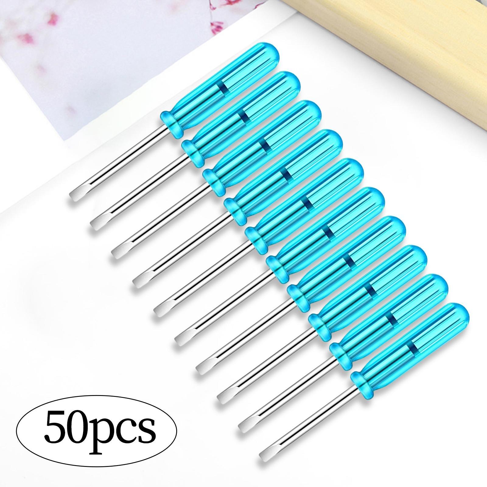 50Pcs 2mm Mini Screwdrivers Set Eyeglass Screwdriver for Toy Repair Sturdy