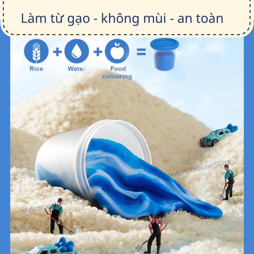 Đất nặn an toàn không dính tay cho bé Mideer Rice Colour Clay