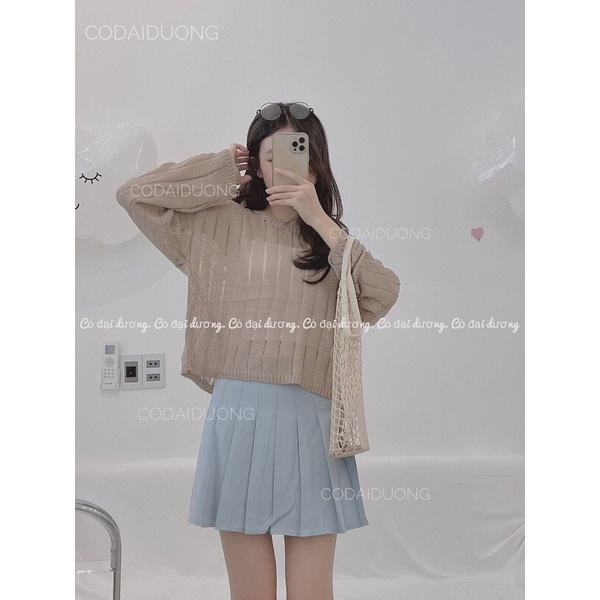 Áo len mỏng rút sợi
