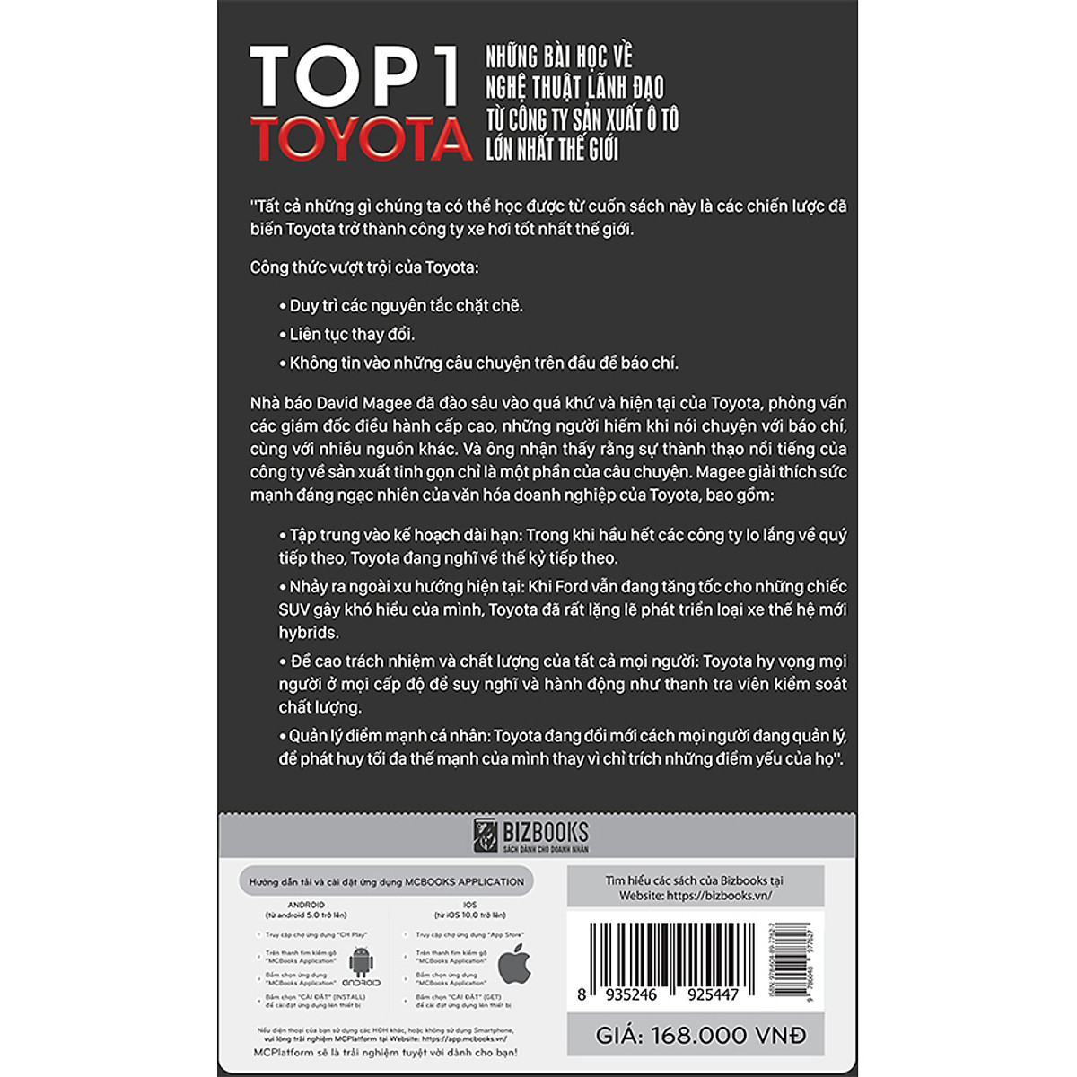 BIZBOOKS - Sách Top 1 Toyota - Những Bài Học Về Nghệ Thuật Lãnh Đạo Từ Công Ty Sản Xuất Ô Tô Lớn Nhất Thế Giới - MinhAnBooks