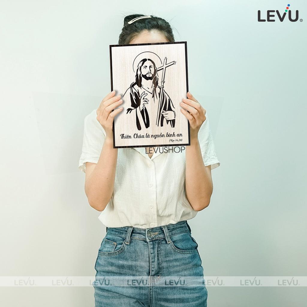 Tranh treo tường Gỗ khắc hình ảnh Chúa Giêsu LEVU CG06