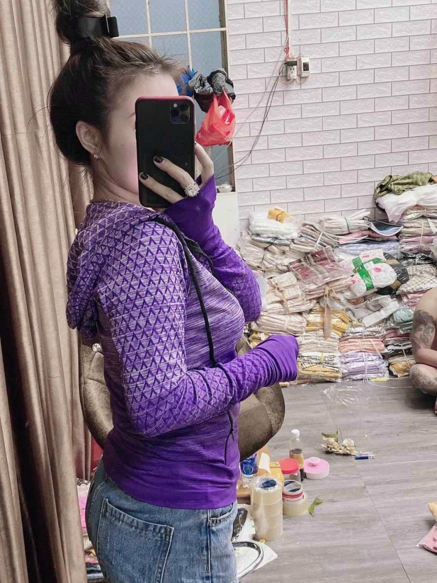 Áo khoác nữ thun dệt kim cao cấp hàng quảng châu xịn xò khoác gym navy