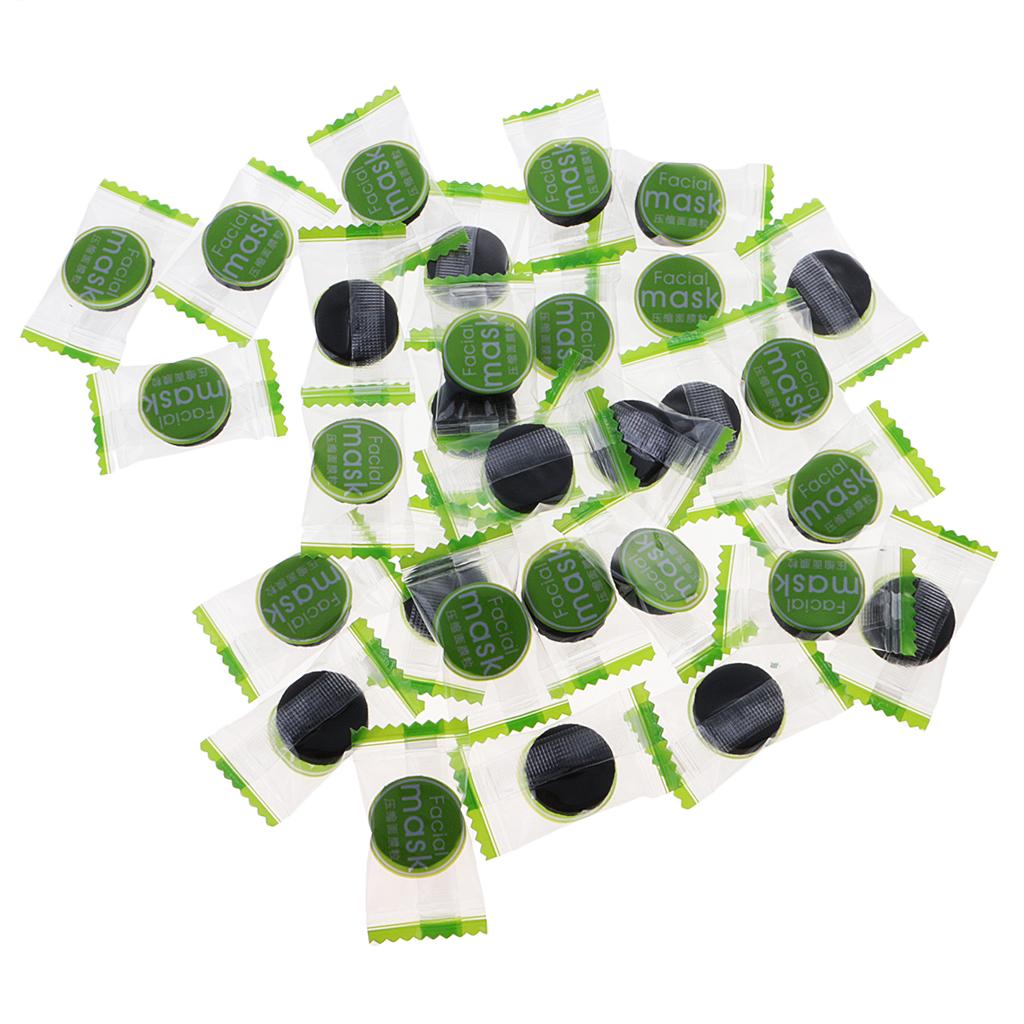30 Piece Facial Natural Bamboo Charcoal Fiber Face Care DIY Compressed Mask Paper