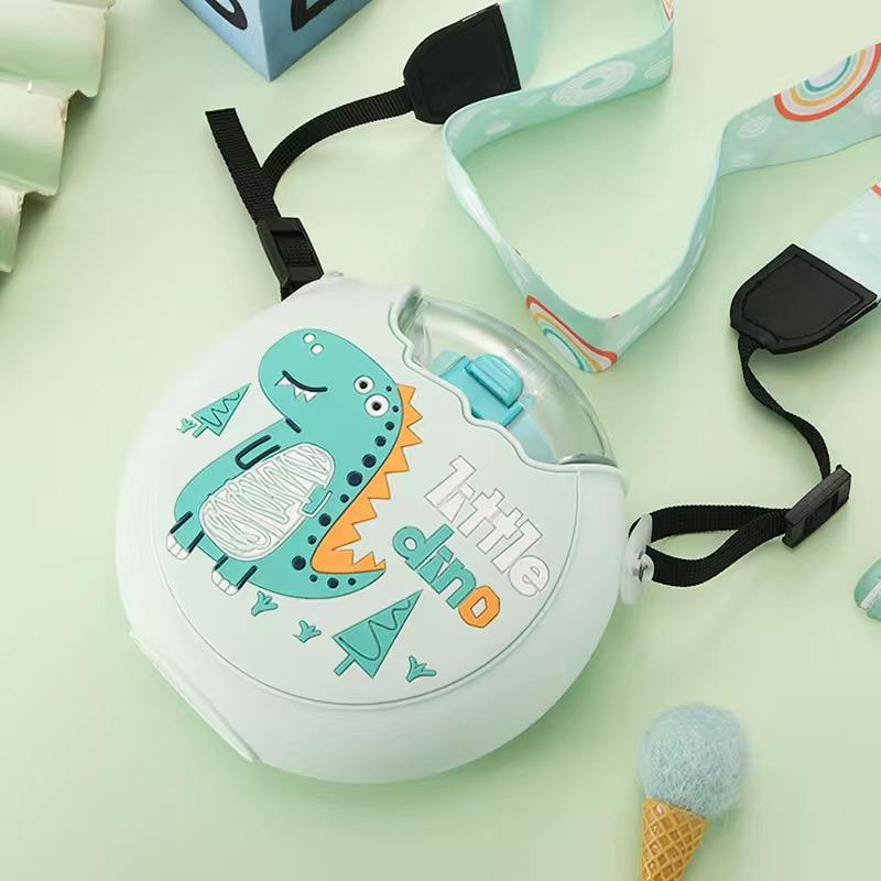 Mới Dễ Thương Cartoo Bánh Rán Bình Nước Cho Sáng Tạo Cho Trẻ Em Silicon Di Động Trẻ Em Cốc Có Ống Hút Sinh Viên Bình Nước Tặng