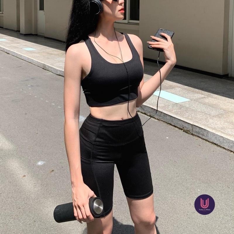 Quần Thể Thao Tập Gym Yoga Biker Legging thời trang (co giãn 4 chiều, chất liệu cao cấp, cạp cao, có túi )