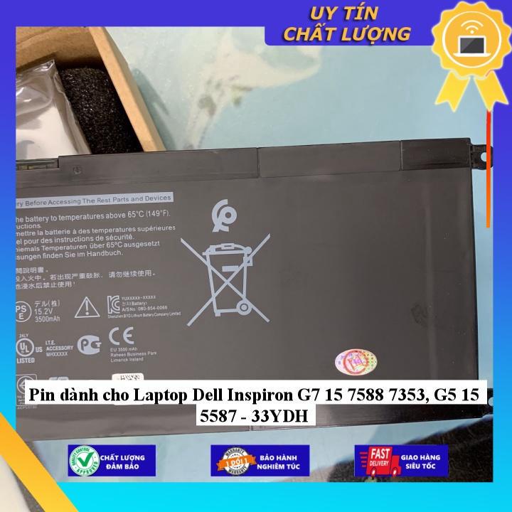 Pin dùng cho Laptop Dell Inspiron G7 15 7588 7353, G5 15 5587 - 33YDH - Hàng Nhập Khẩu New Seal