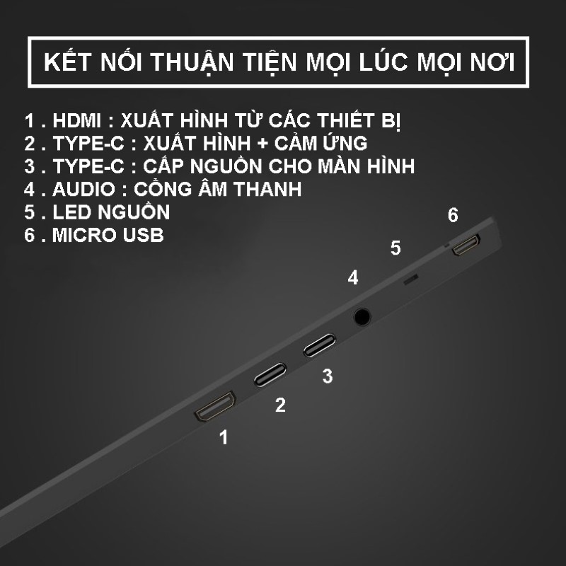 Màn hình di động 15,6 inch Full HD Mooarelei cho máy tính , laptop , smartphone , máy game - Hàng nhập khẩu