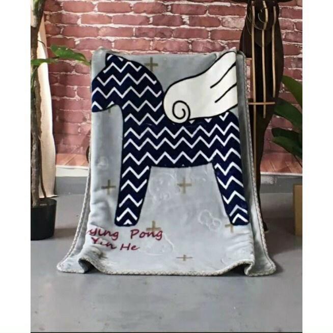 Chăn tuyết 2 lớp loại dày cho bé kích thước 100*140cm, họa tiết in 2 mặt, mền cho bé đi học, chăn văn phòng