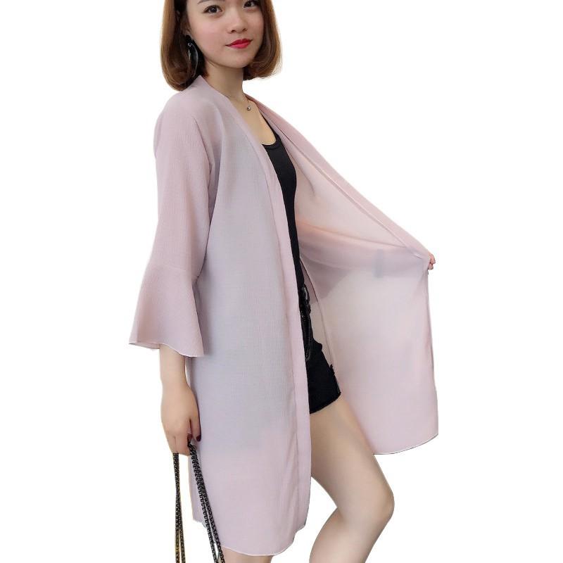 Áo choàng chiffon dáng rộng cho nữ