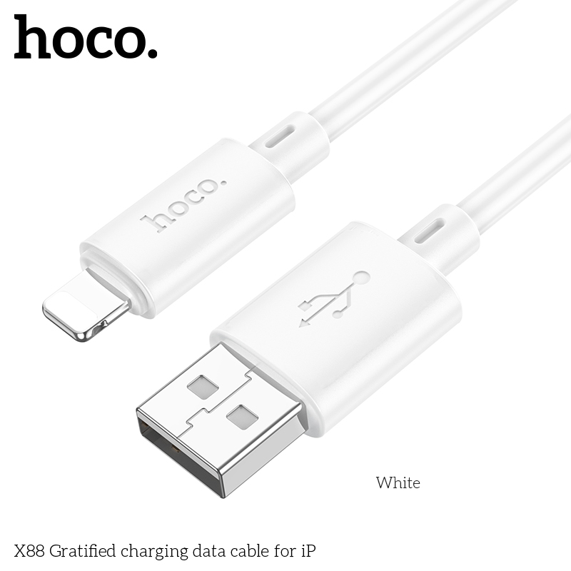Dây cáp sạc dành Iphone, Ipad USB to IP Hoco X89 sạc nhanh 2.4A, dây sạc bọc dù siêu bền, hàng chính hãng Hoco Mall Official