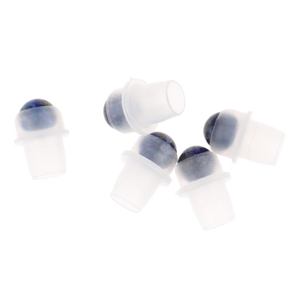 5Pcs Replacement Ball Roller Tops for Essential Oils Bottles Purple