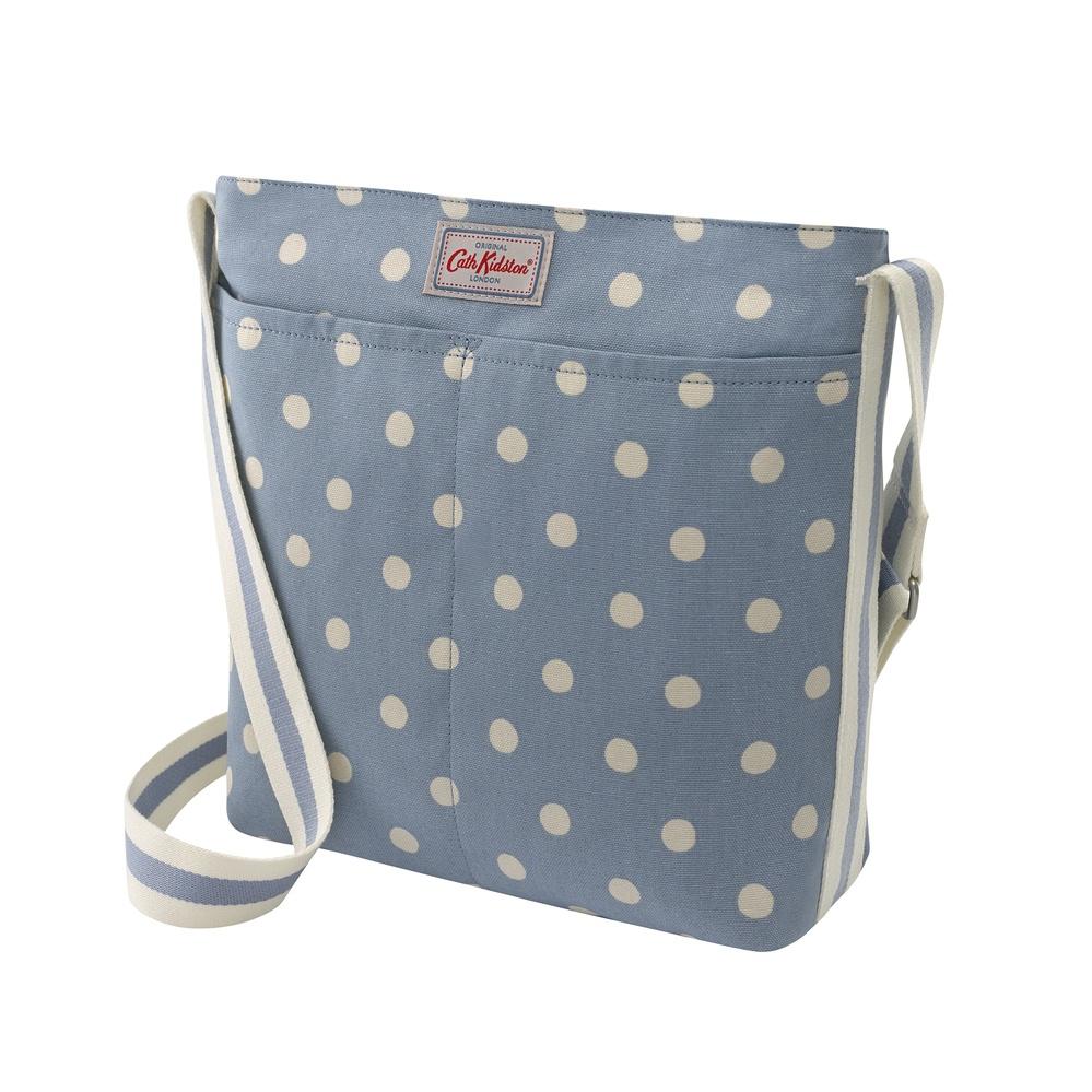 Cath Kidston - Túi đeo chéo Zipped Messenger Bag Spot - 1002027- Cream Blue