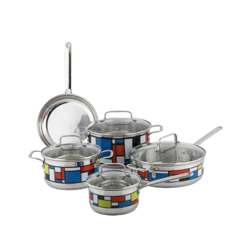 Bộ nồi inox 5 món Arber Langmaster Hàng chính hãng