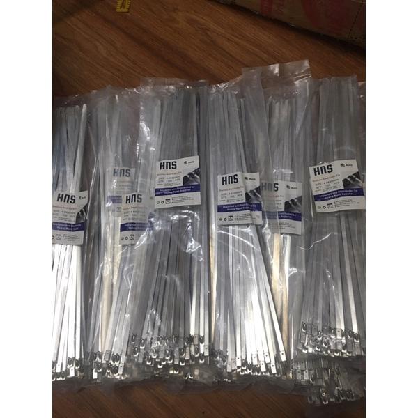 Túi 100 sợi dây rút inox 304 trơn, chịu lực, chịu nhiệt 35cm size 4,6x350mm