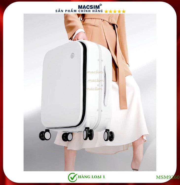 Vali cao cấp Macsim MiXi MSM9260 màu trắng ( 20 incher )