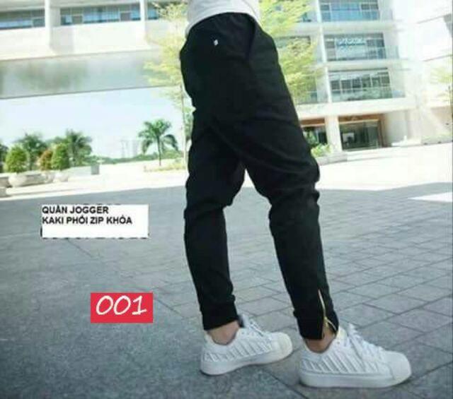 Quần jogger kaki form nam nữ đều mặc được