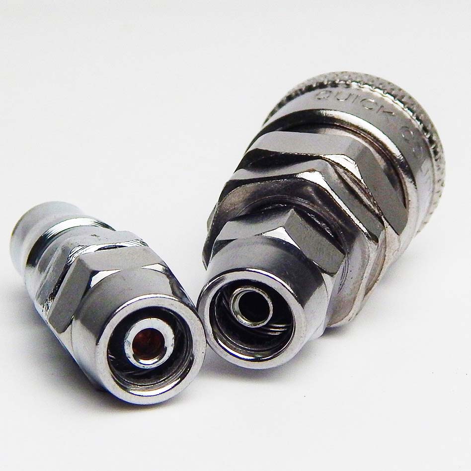 Bộ khớp nối nhanh khí nén bằng kim loại dùng cho ống khí nén 8mm, 10mm, 12mm