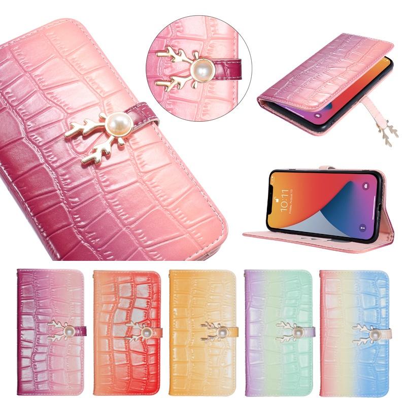 Ốp điện thoại da gập màu gradient dành cho Samsung Galaxy S20 Plus S20+ S20 Ultra S20FE S21 Plus S21+ S21 Ultra S21FE