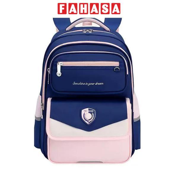 Ba Lô Chống Gù - Sun Eight 22339 - Màu Xanh Navy + Hồng