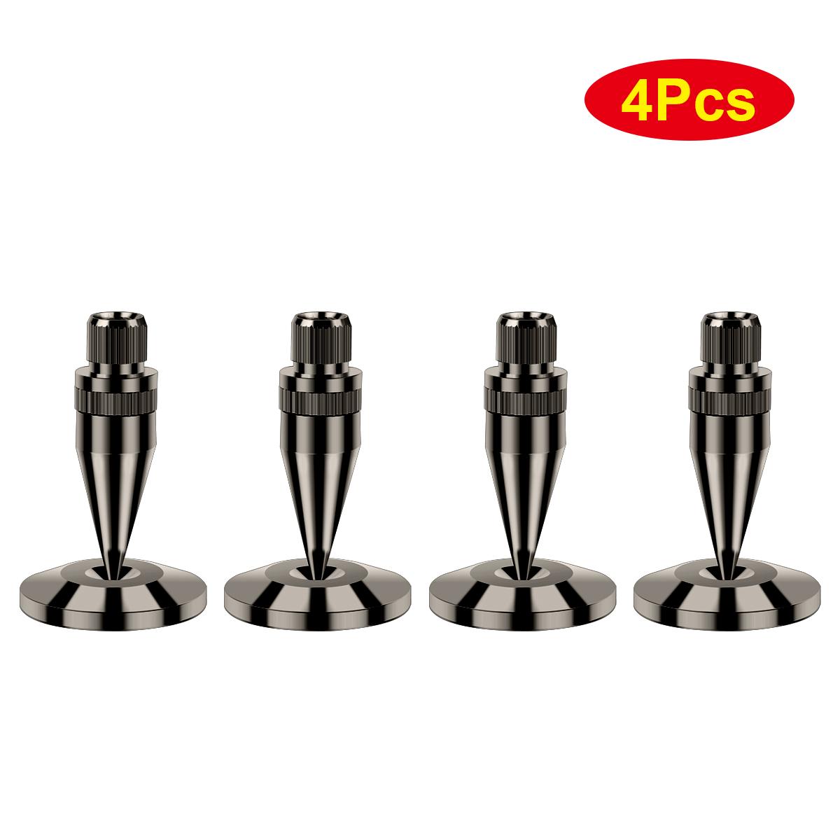 4 Loa Đồng Nguyên Chất Hộp M6x36 Gai Đứng Chống Sốc Chân Miếng Lót Cho Âm Thanh HIFI Khuếch Đại DAC Bộ Giải Mã Máy Tính Đệm Cao Su F Màu sắc: 4 Cái Đen