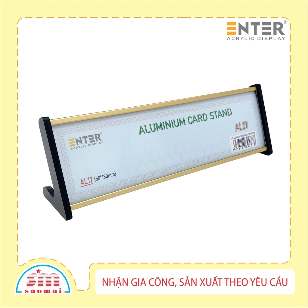 Kệ nhôm chức vụ 1 mặt Enter AL17 50x180mm