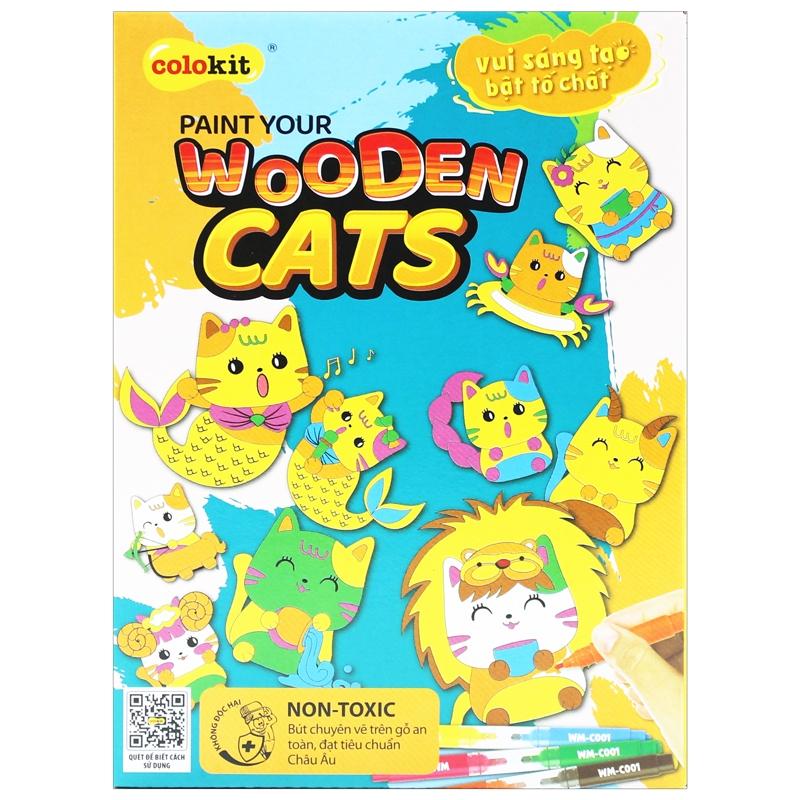 Bộ Tranh Gỗ Tô Màu DIY Paint Your Wooden Cats - Colorkit KIT-C030