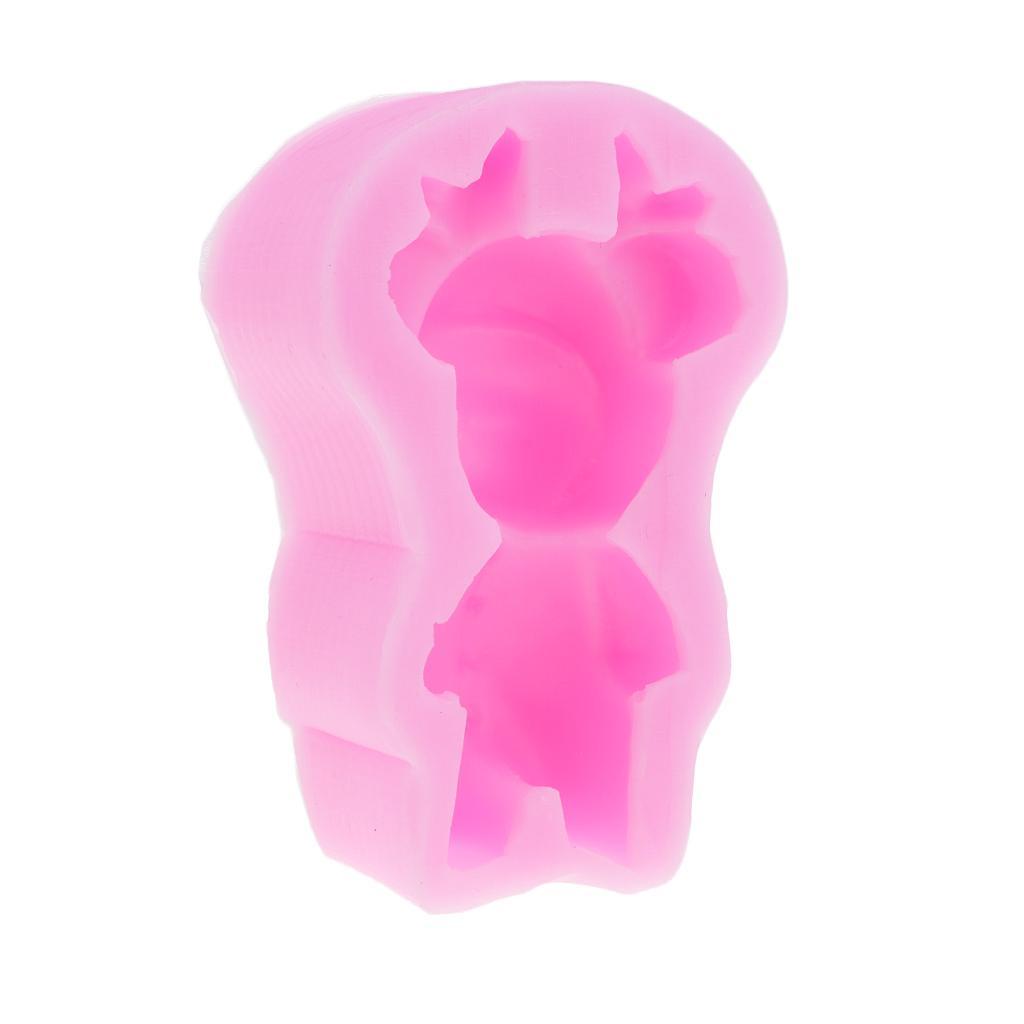 DIY Deer Bear Silicone Molds Fondant Cake Chocolate Baking Tools
