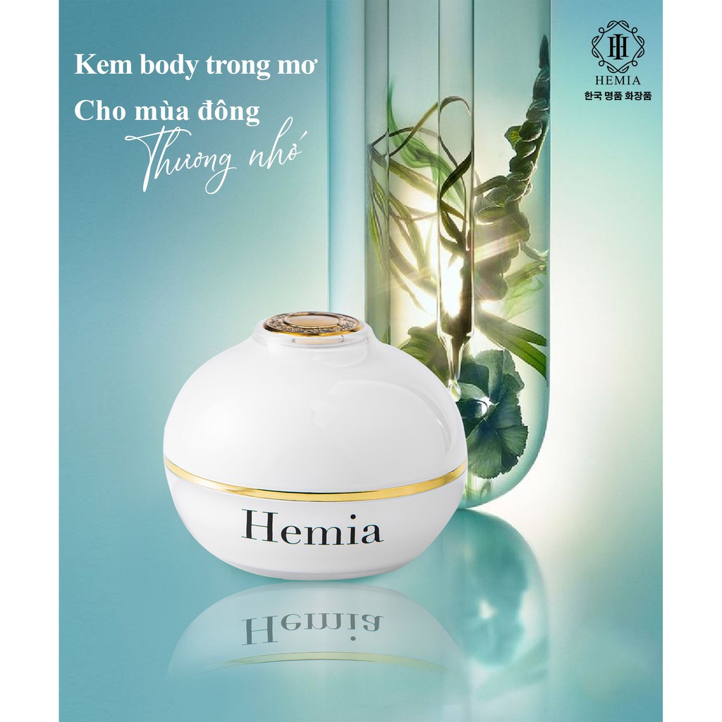 Kem dưỡng toàn thân Hemia Whitening Body Cream 150g dưỡng trắng, cấp ẩm, chống nắng, make up da