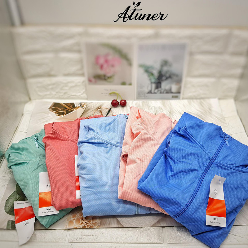 Áo Chống Nắng Dáng Ngắn Có Túi Cuộn Atuner AT 029, Vải Cotton, Mỏng Nhẹ, Thông Hơi, Chống Tia UV